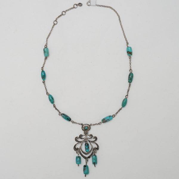 Silver and Turquoise Necklace